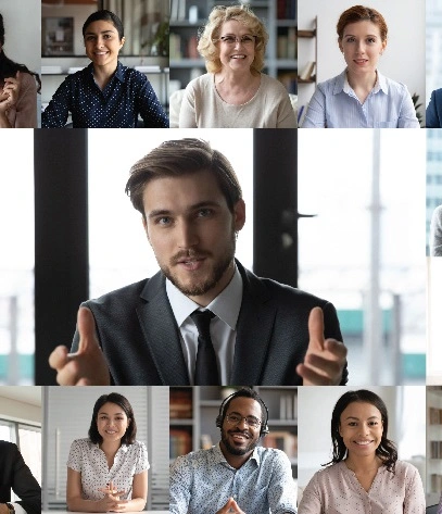 Изображение мужчины на баннере